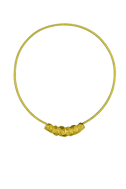 Minimalist 18k Gold Plated choker Snake Chain Jewelry 316L Stainless Steel Necklace with textured geometric centerpiece