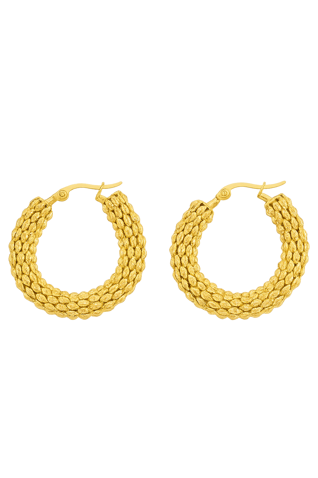 Verschiedene Creolen aus Edelstahl, 18 Karat vergoldet, wasserdicht, hypoallergen, geometrischer Trend