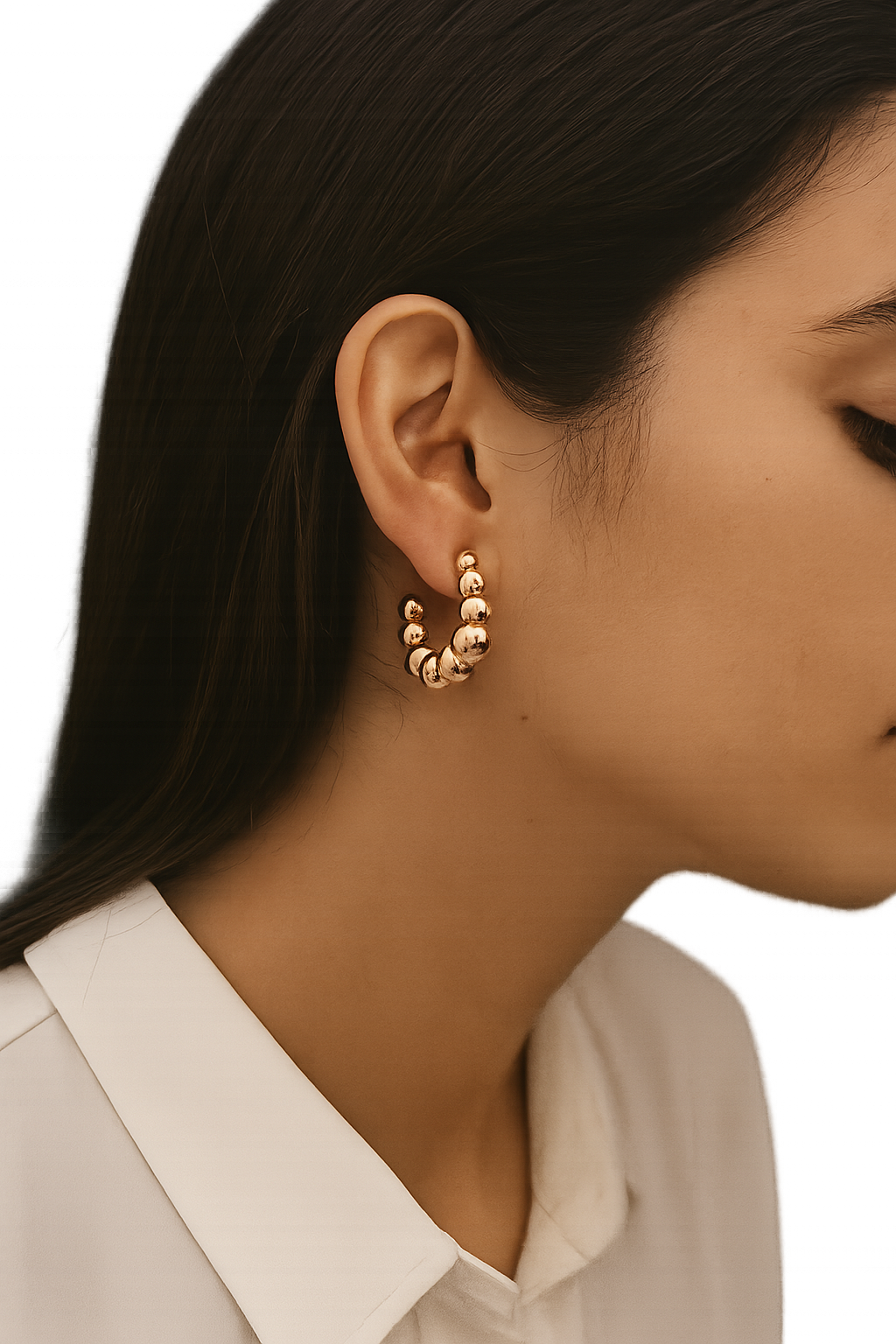 18K Gold Plated  Geometric Stainless Steel Earrings