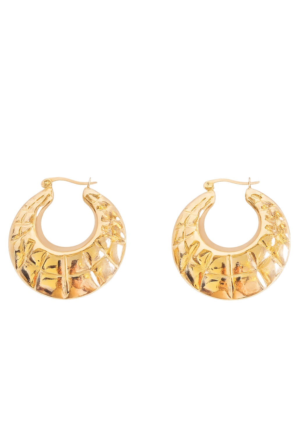 Verschiedene Creolen aus Edelstahl, 18 Karat vergoldet, wasserdicht, hypoallergen, geometrischer Trend