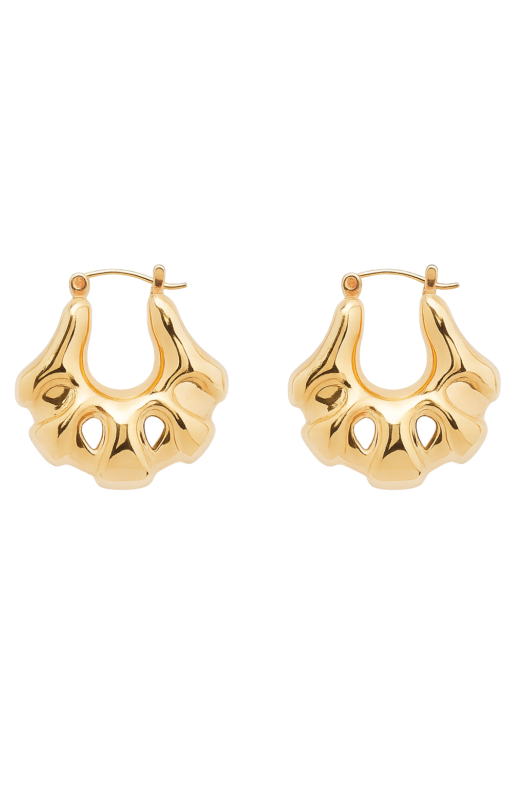 Verschiedene Creolen aus Edelstahl, 18 Karat vergoldet, wasserdicht, hypoallergen, geometrischer Trend