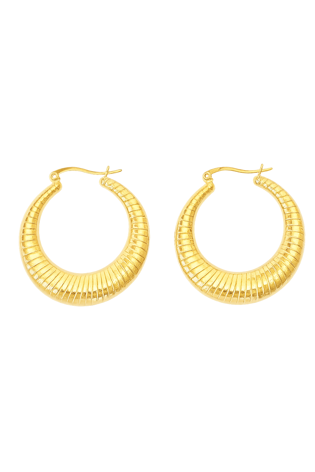 Verschiedene Creolen aus Edelstahl, 18 Karat vergoldet, wasserdicht, hypoallergen, geometrischer Trend