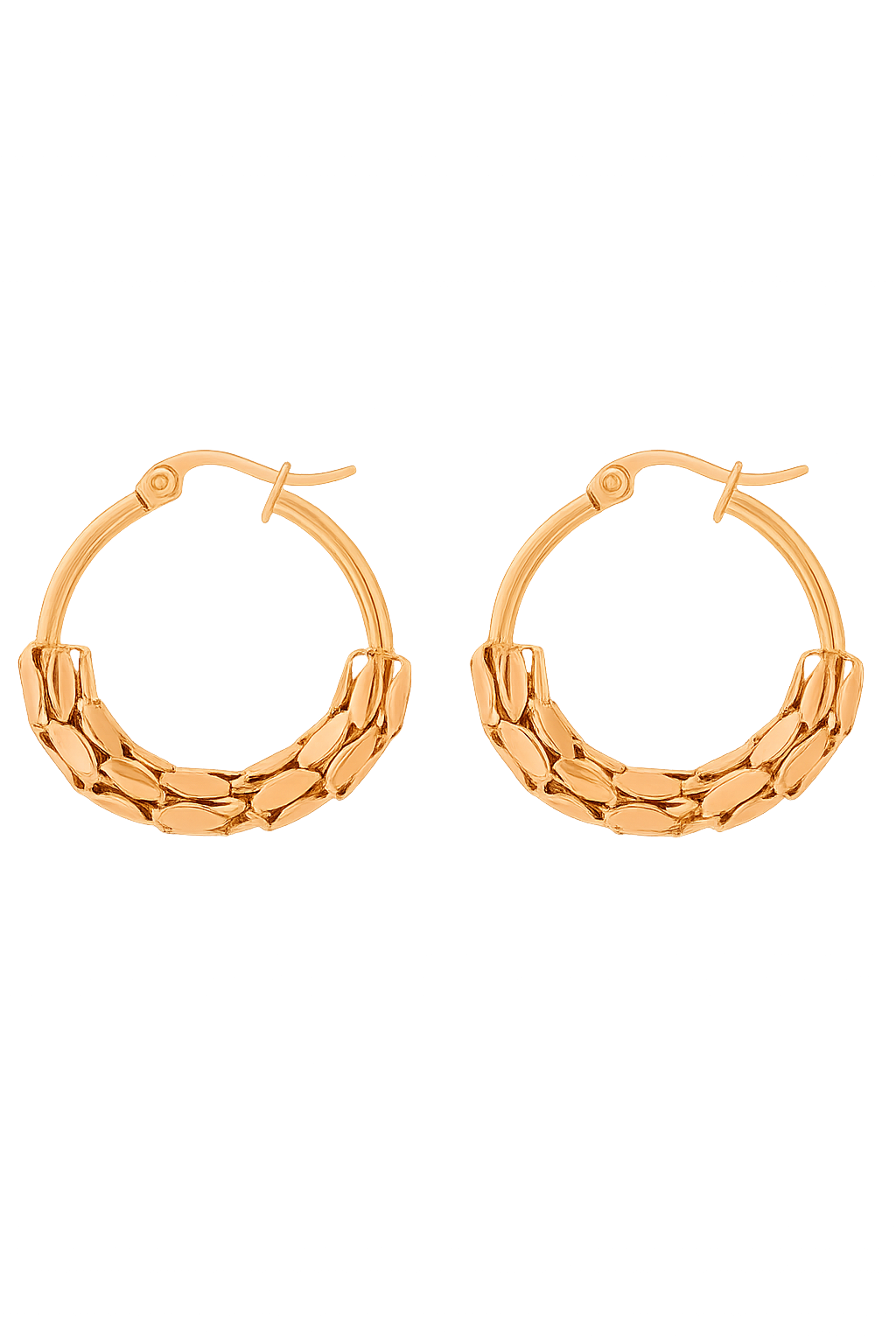 Verschiedene Creolen aus Edelstahl, 18 Karat vergoldet, wasserdicht, hypoallergen, geometrischer Trend