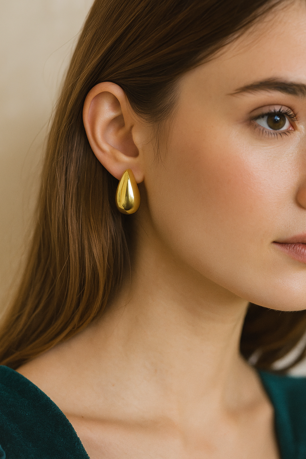 18K Gold plated Teardrop earrings