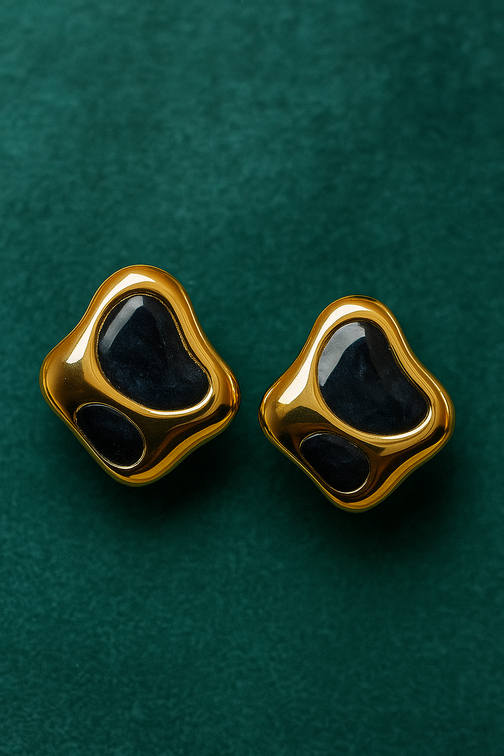 18 Karat vergoldete elegante, pastorale, einfache geometrische Ohrstecker aus 304 Edelstahl