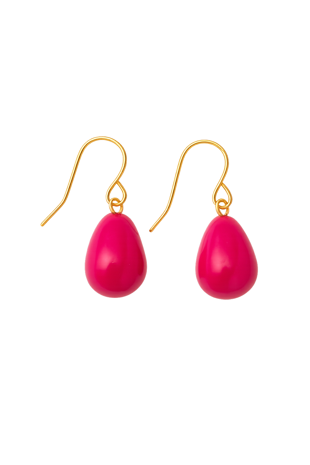 Simple Elegant Colorful 18K Golden Plated Teardrop Earrings
