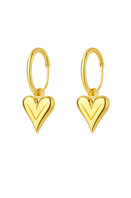 Stainless Steel Heart Love Waterproof Earrings