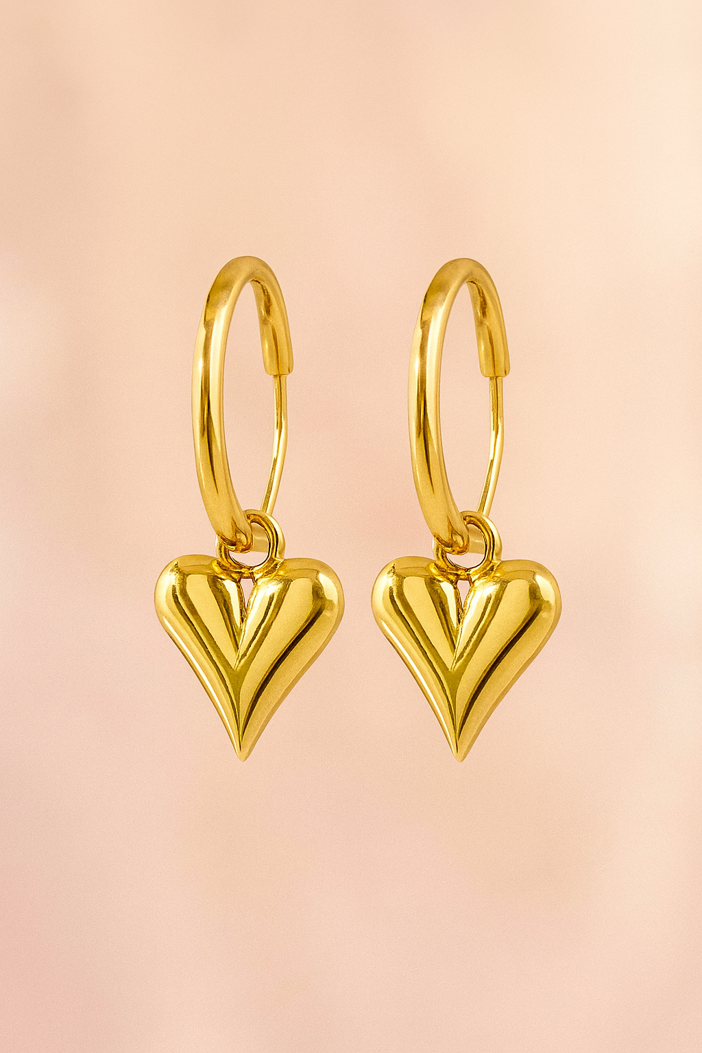 Stainless Steel Heart Love Waterproof Earrings