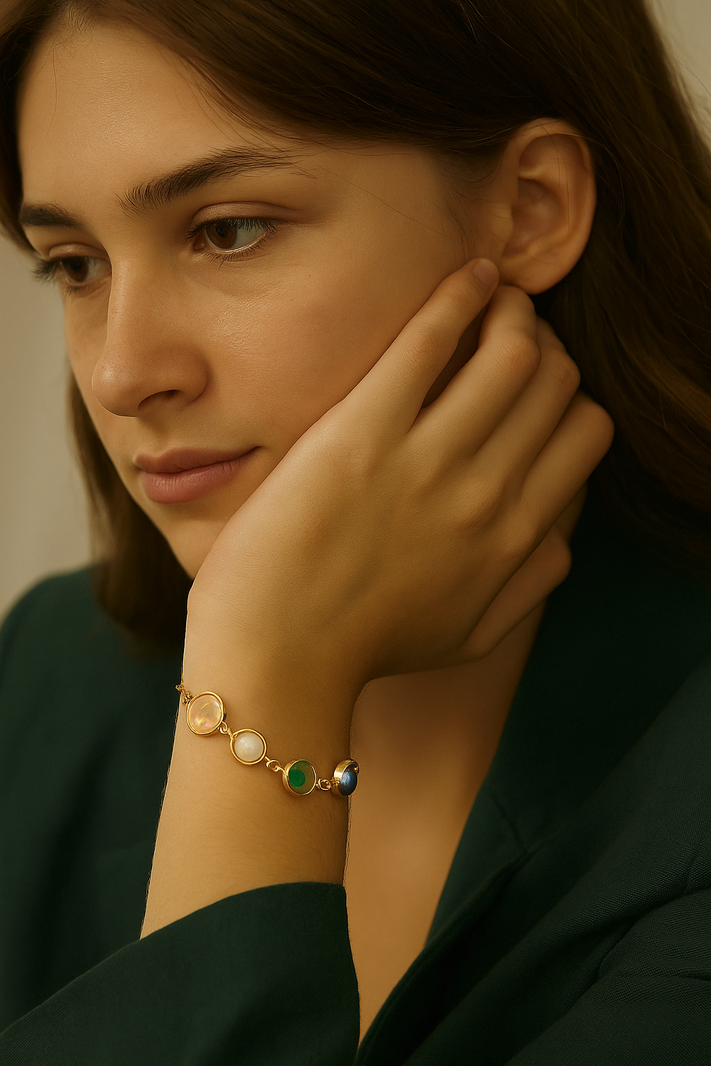 Freshwater Pearl & Beaded Bracelet - Made in 18K Gold Plated