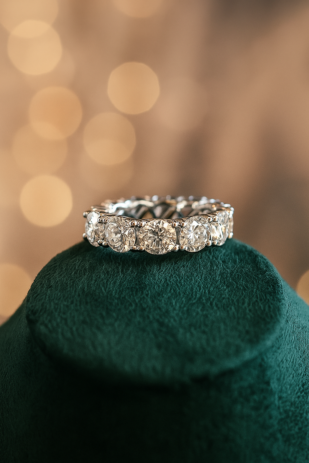 Dylam Trendy Customize Hochwertiger Ewigkeitsring Strahlender Bling Wunderschöner Jubiläums-Verlobungsring Sterlingsilber