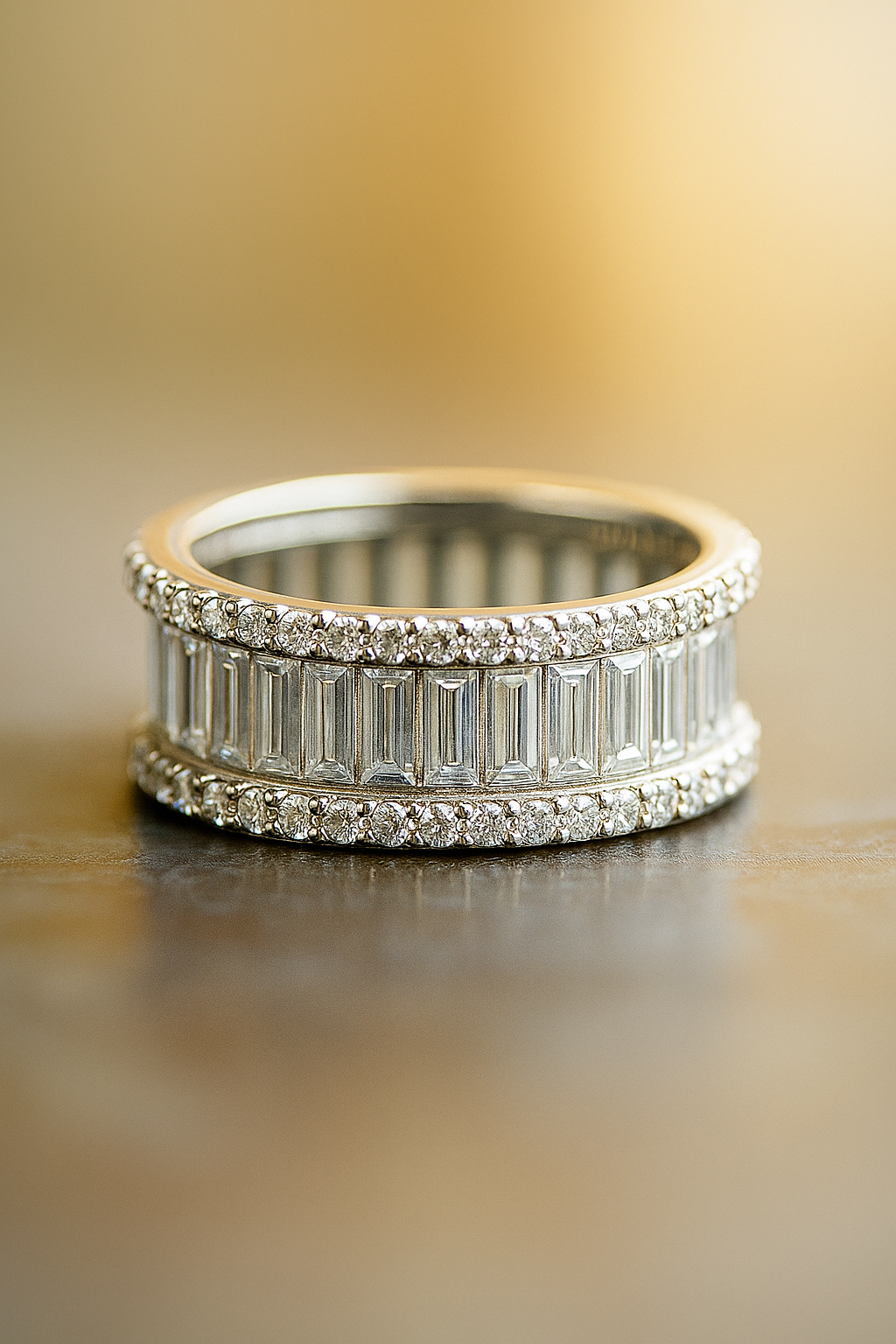 Sterling Silver 925 Plated Princess Cut Eternity Wedding Band Ring