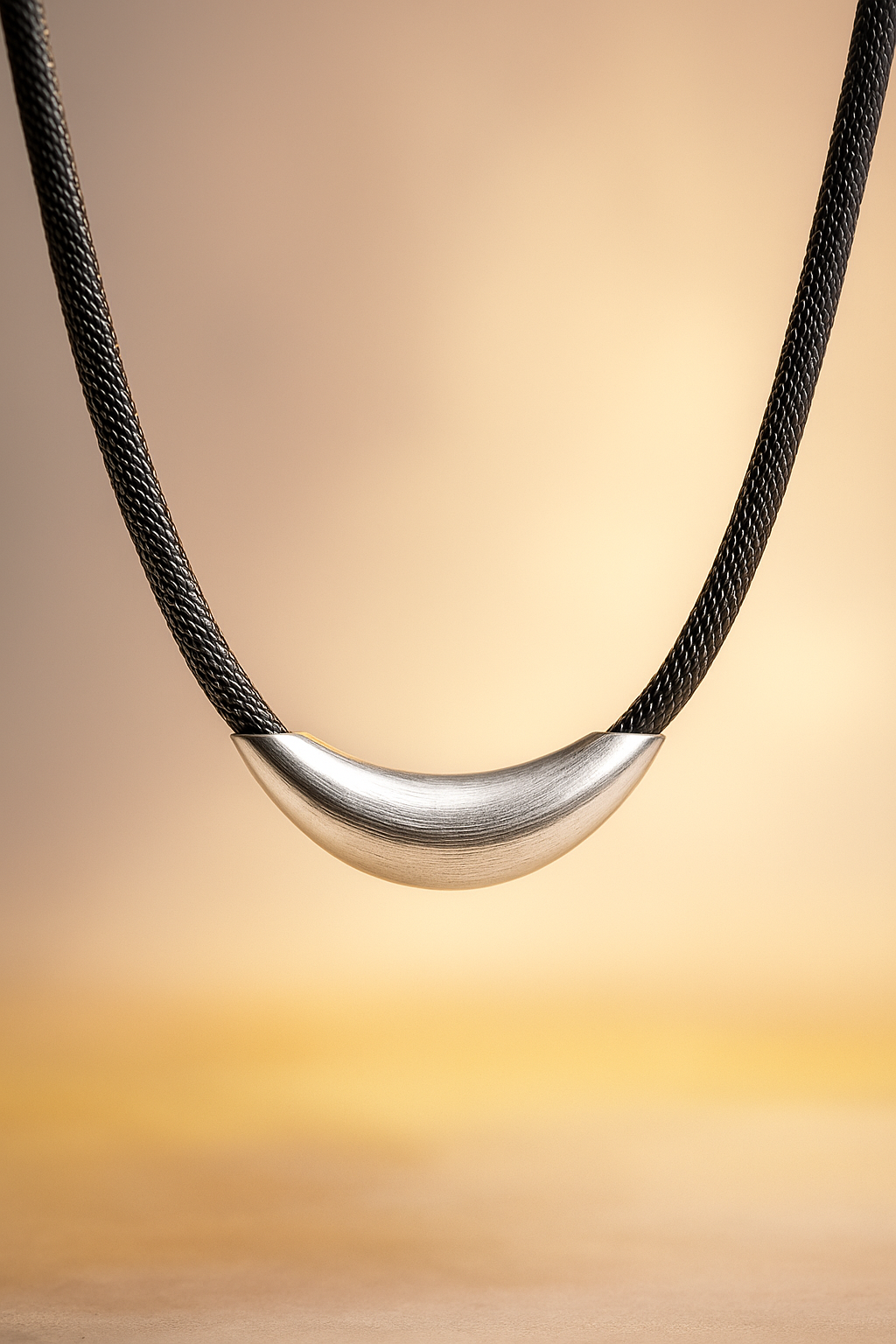 Einfache und dicke Edelstahl-Kettenrohr-Halskette mit Chokerring