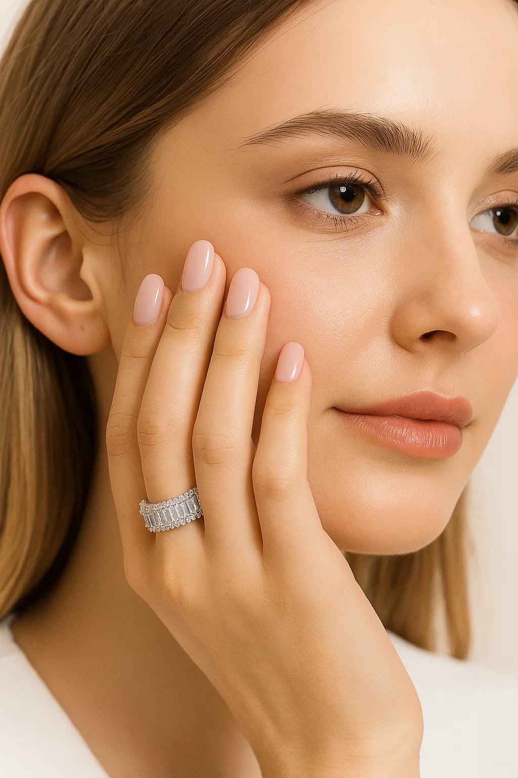 Sexy Shiny Rectangle Copper 18K Gold Plated Open Ring