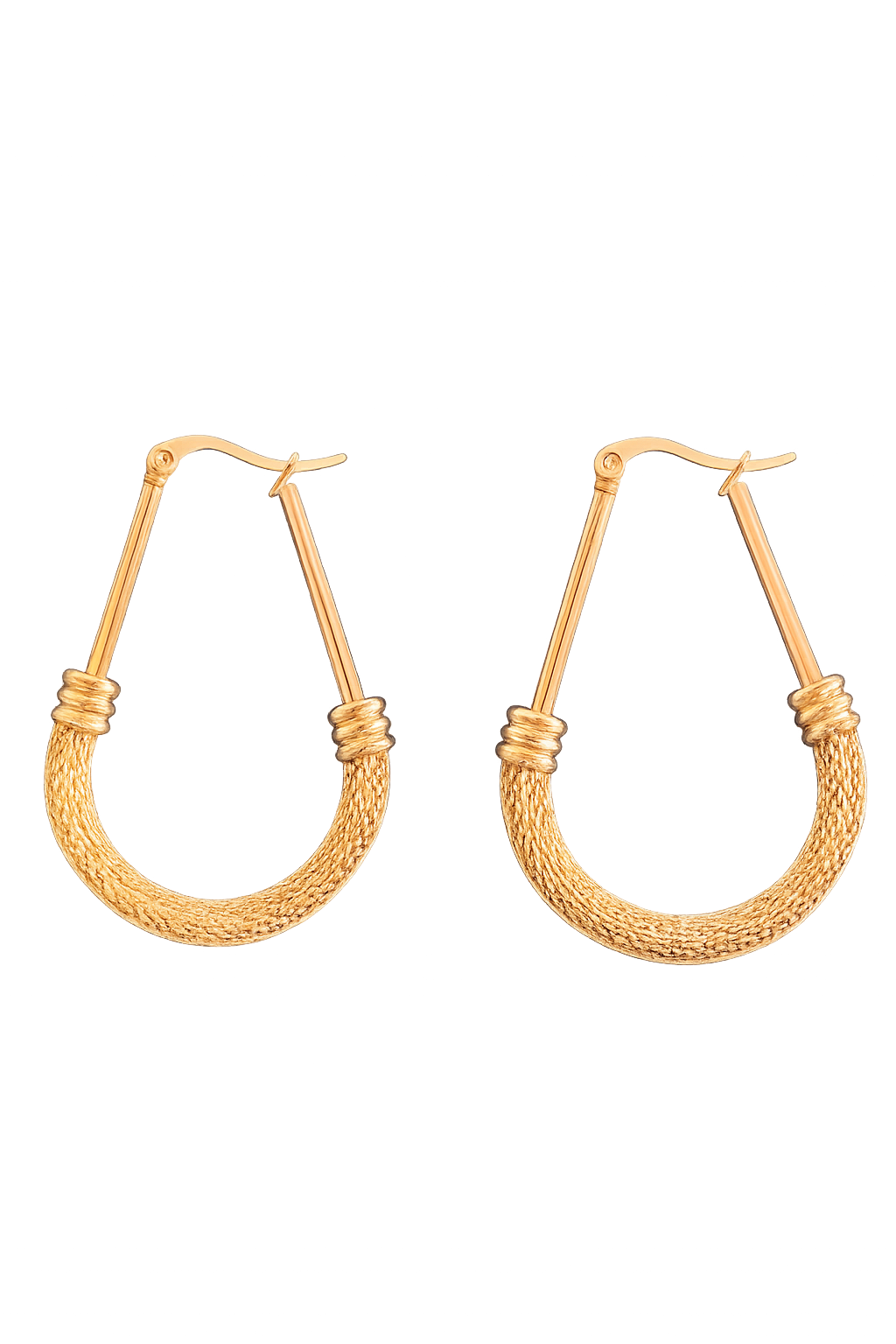 Variety of Stainless Steel 18K Gold Plated Waterproof Hypoallergenic Geometric Trend Hoop Earrings