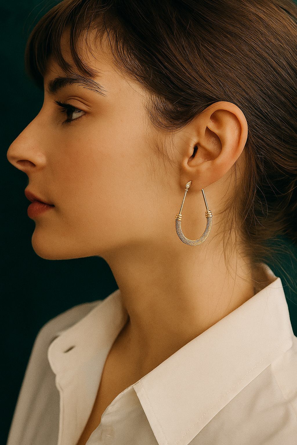 Variety of Stainless Steel 18K Gold Plated Waterproof Hypoallergenic Geometric Trend Hoop Earrings