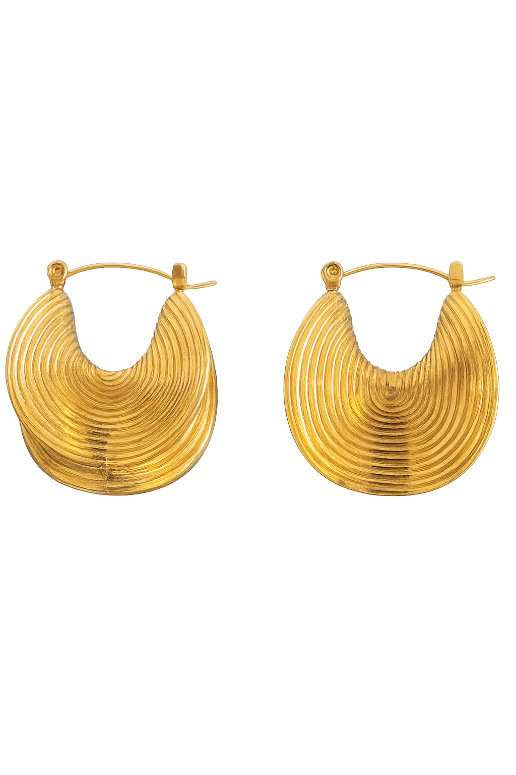 Variety of Stainless Steel 18K Gold Plated Waterproof Hypoallergenic Geometric Trend Hoop Earrings