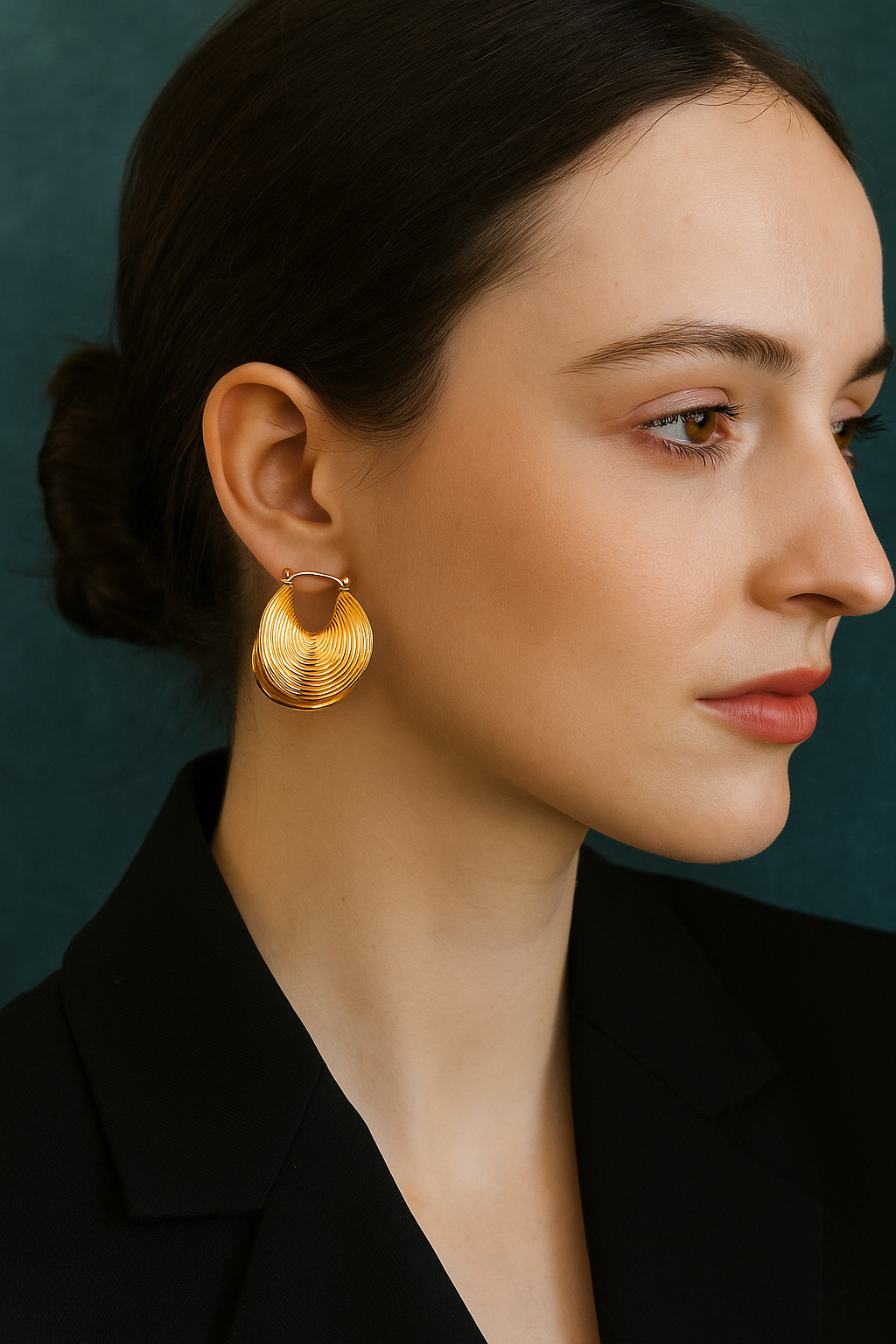 Variety of Stainless Steel 18K Gold Plated Waterproof Hypoallergenic Geometric Trend Hoop Earrings