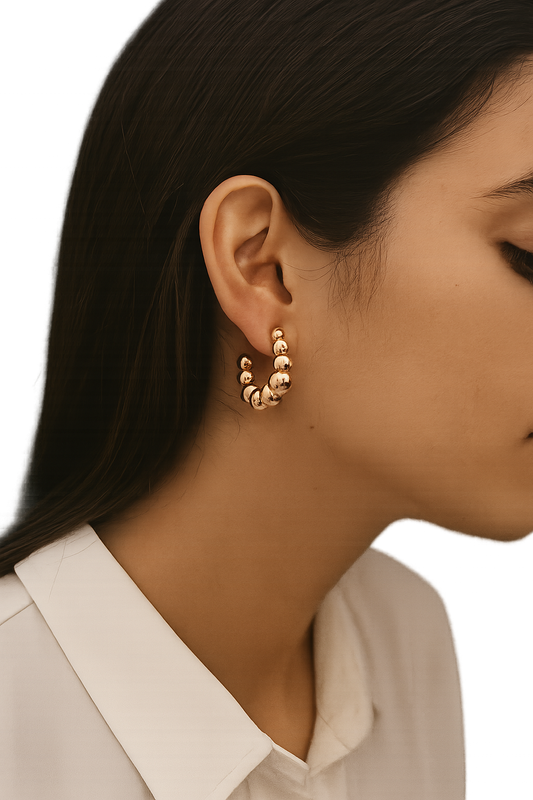 18K Gold Plated  Geometric Stainless Steel Earrings