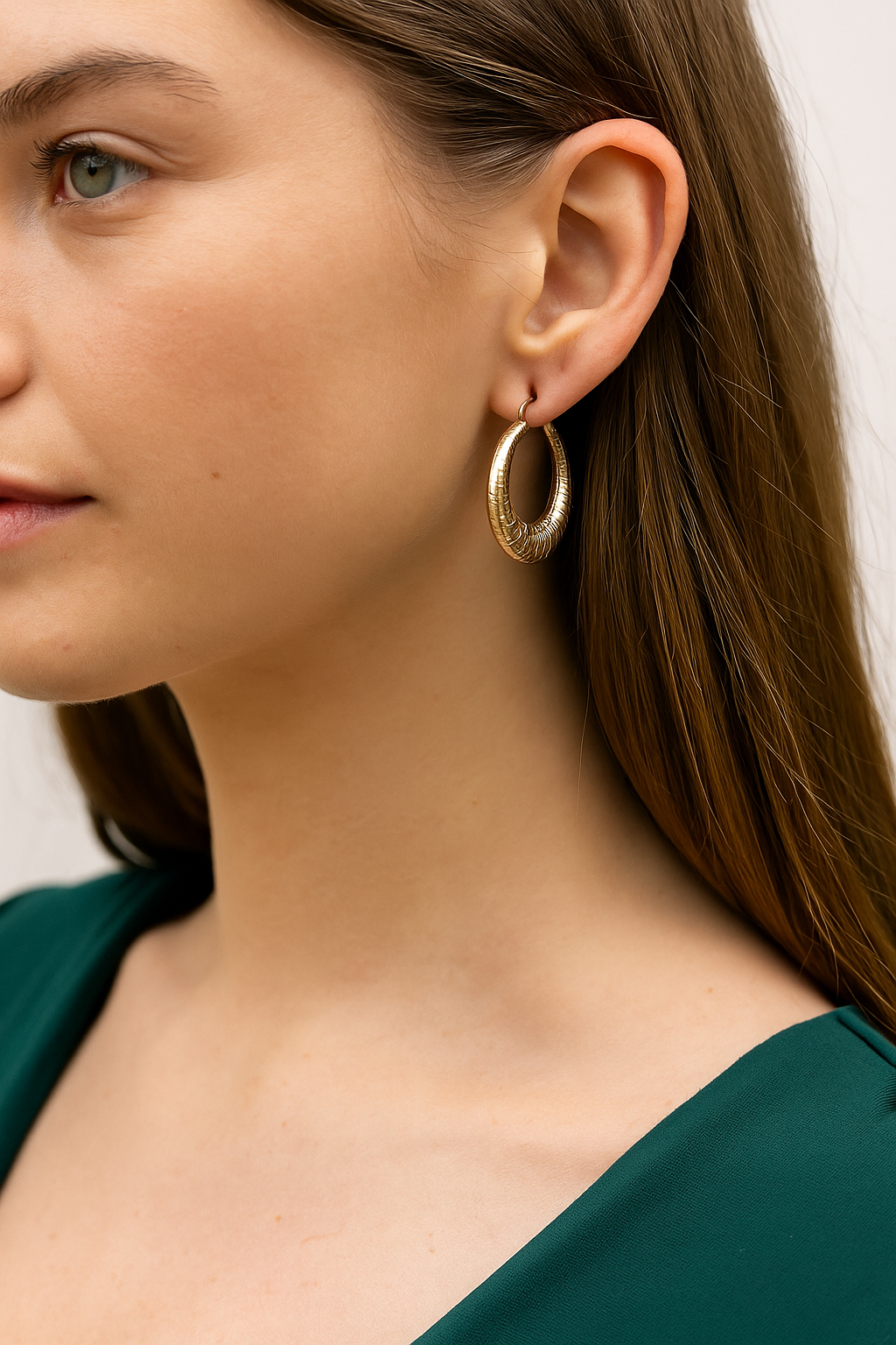 Variety of Stainless Steel 18K Gold Plated Waterproof Hypoallergenic Geometric Trend Hoop Earrings