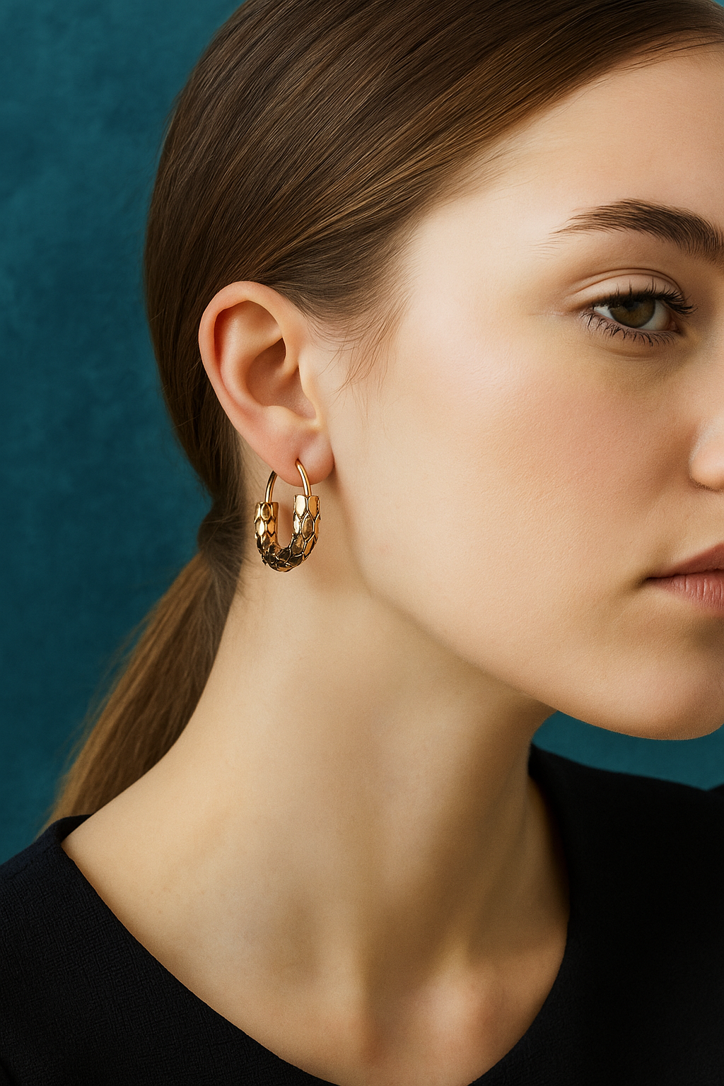 Variety of Stainless Steel 18K Gold Plated Waterproof Hypoallergenic Geometric Trend Hoop Earrings