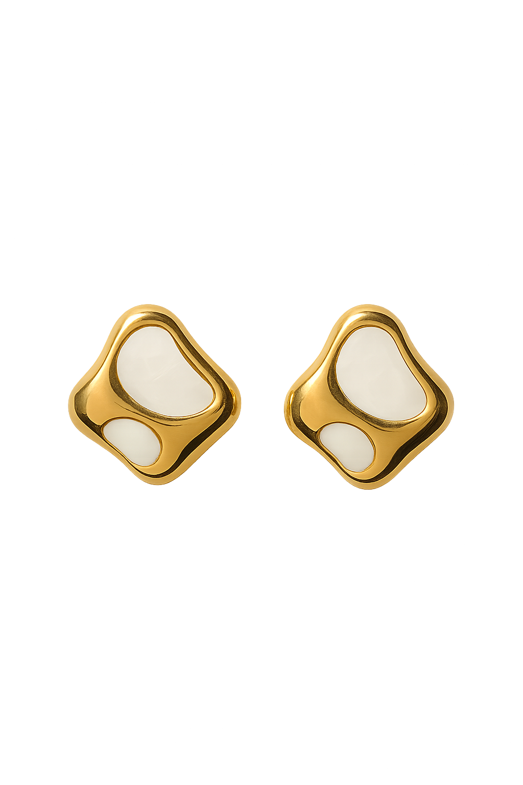 18K Gold Plated Elegant Pastoral Simple Style Geometric 304 Stainless Steel Ear Studs