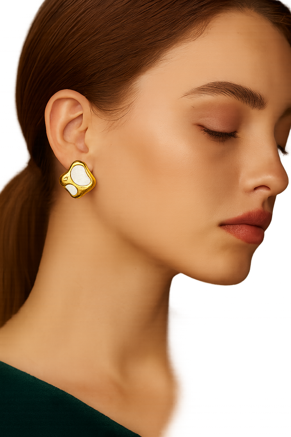 18K Gold Plated Elegant Pastoral Simple Style Geometric 304 Stainless Steel Ear Studs