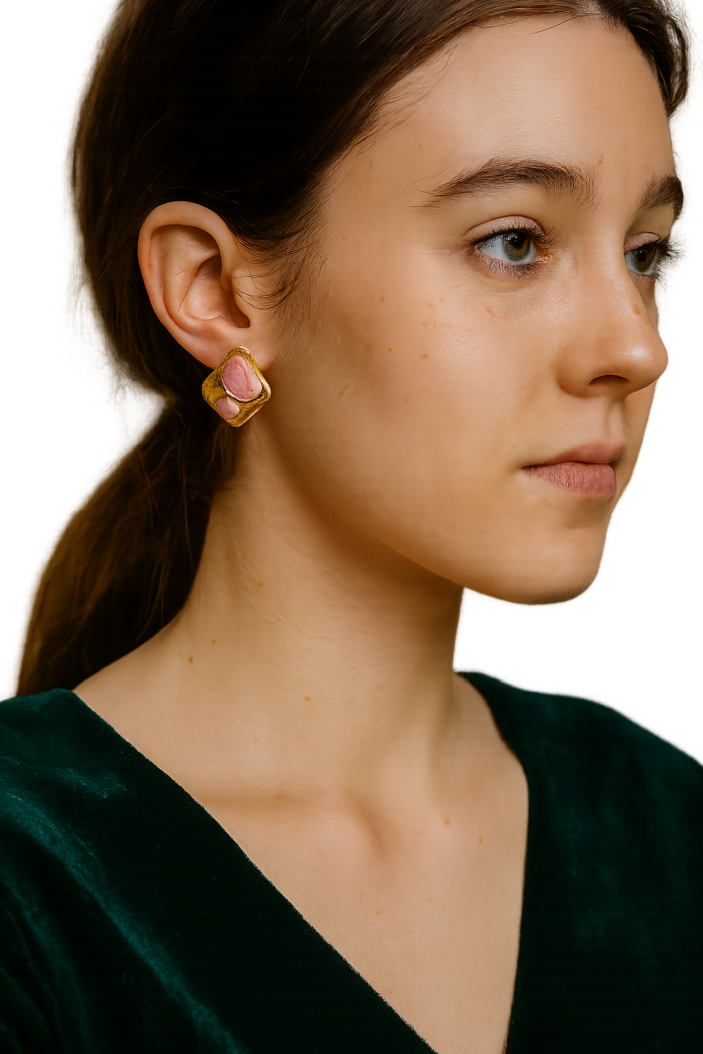 18K Gold Plated Elegant Pastoral Simple Style Geometric 304 Stainless Steel Ear Studs