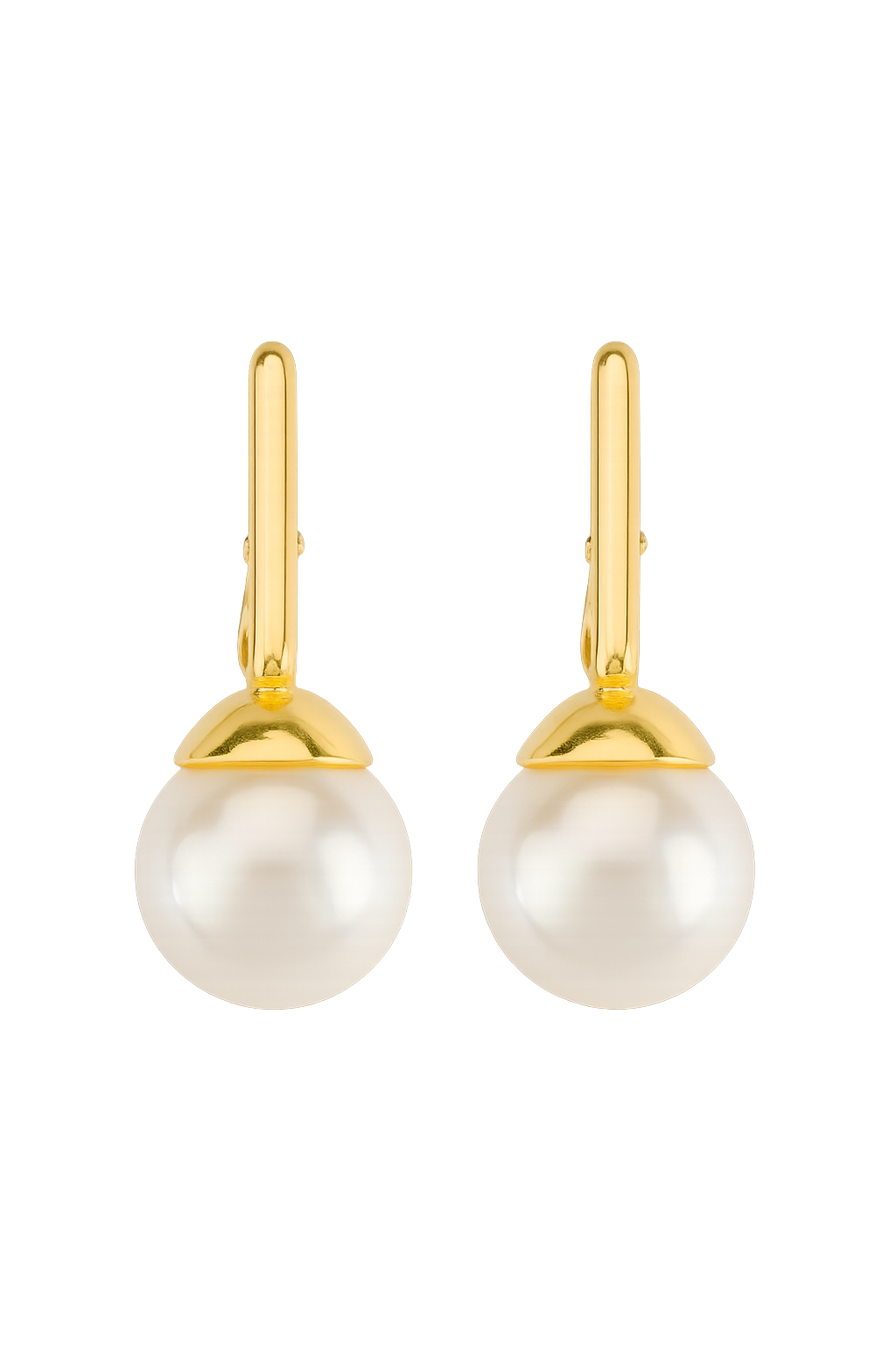 Stainless Steel 18K Gold Plated Stud Earrings With Resin Pendan