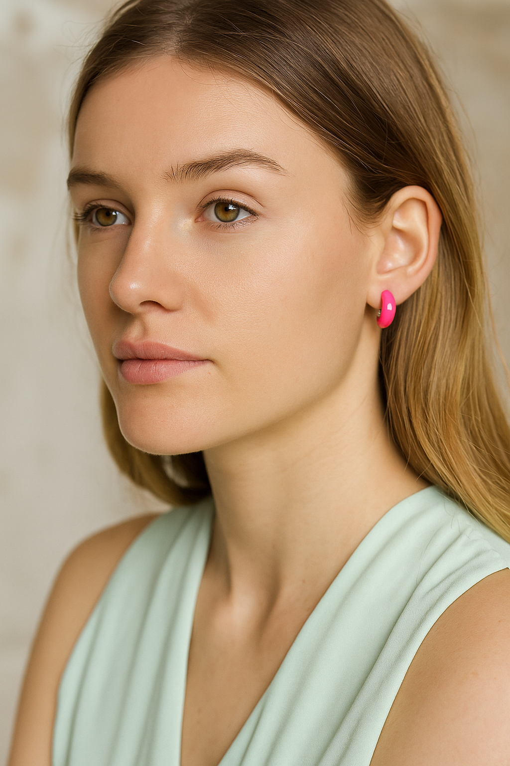 Elegant French Style Sweet C Shape Irregular Oval Plating 304 Stainless Steel Earrings