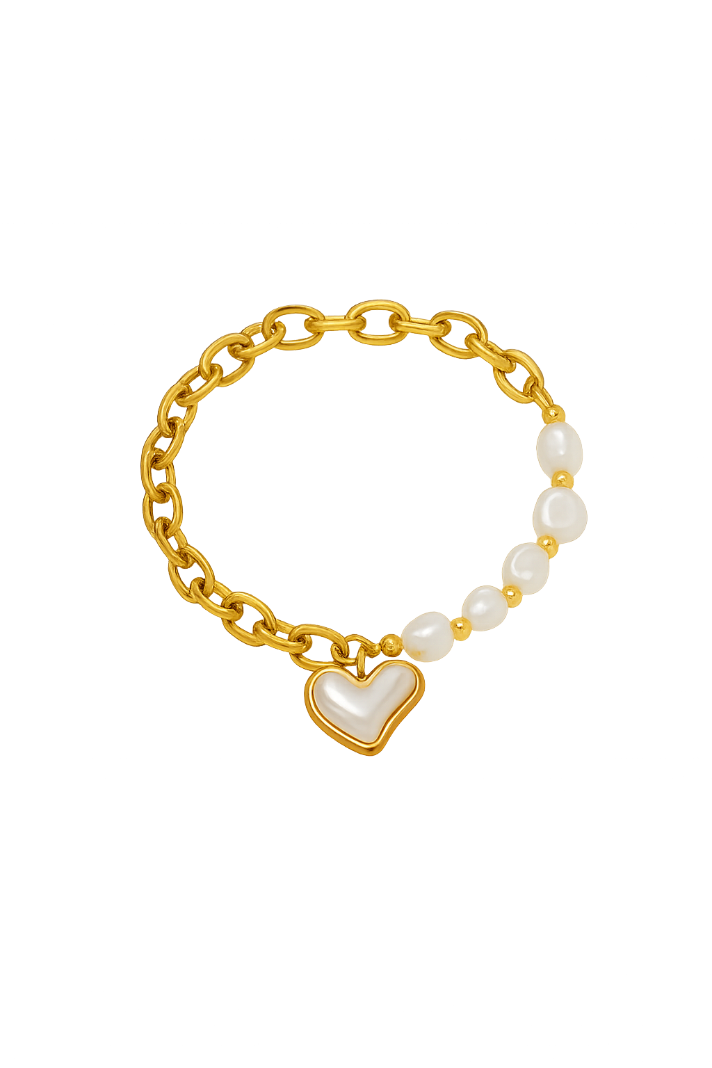 18K Beaded Stainless Steel Bracelet