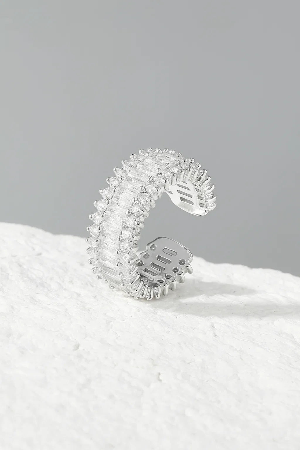 Sexy Shiny Rectangle Copper 18K Gold Plated Open Ring